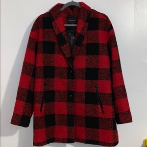 SOLD. Lucky Brand Buffalo Check Coat